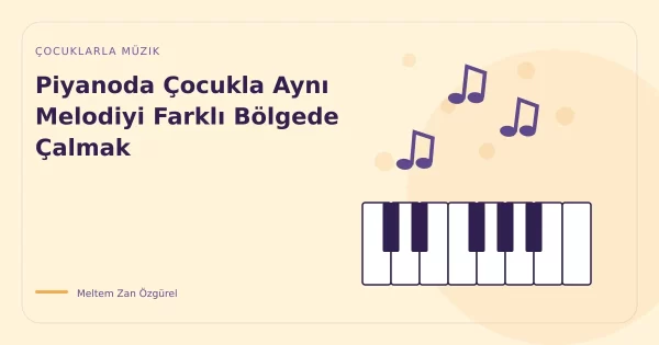 Piyanoda Çocukla Aynı Melodiyi Farklı Bölgede Çalmak