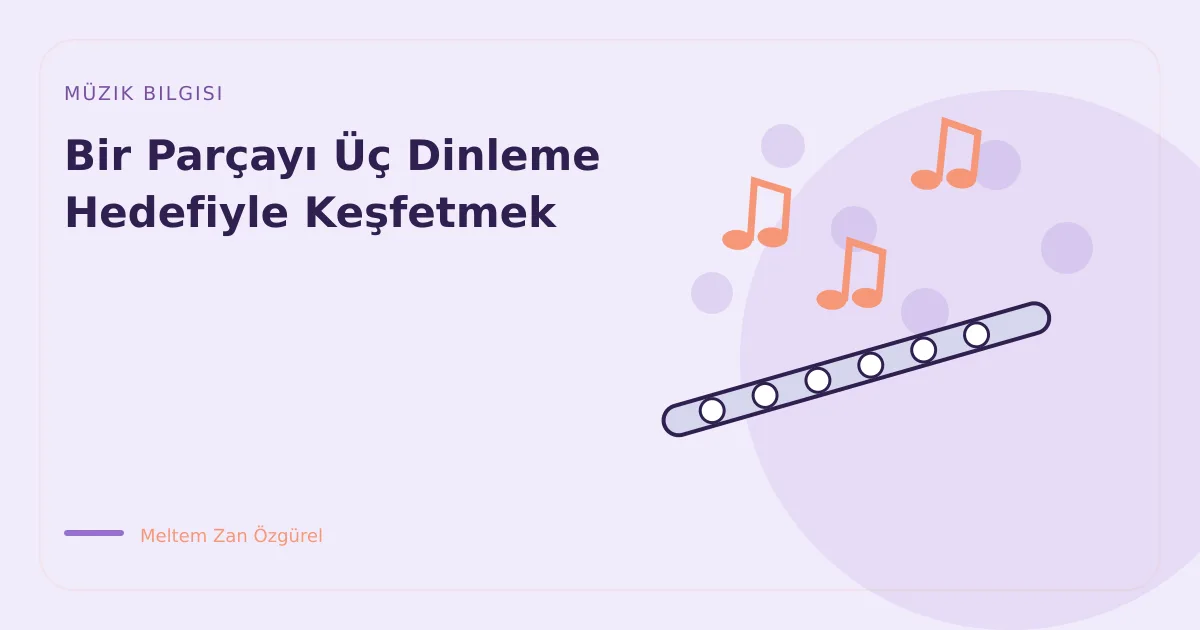 Bir Parçayı Üç Dinleme Hedefiyle Keşfetmek